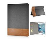 Cross Pattern Horse Skin Flip Leather Case Stand Cover With Card Slots For iPad Pro 12.9 inch Grey