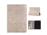 Alligator Pattern Wake Sleep Dormancy Flip Stand Leather Case with Card Slot for iPad Air 2 iPad 6 Grey