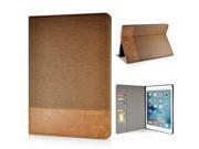 Cross Pattern Horse Skin Flip Leather Case Stand Cover With Card Slots For iPad Pro 12.9 inch Yellowish Brown