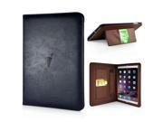Luxury PU Leather Case With Kickstand Hand Strap Flip Cover For Apple iPad Air iPad 5 Air 2 iPad 6 Dark Blue