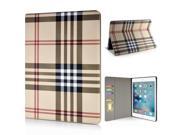 2015 New Grid Grain Stand Leather Case With Card Slot For iPad Pro 12.9 inch Khaki