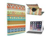 Vintage Tribe with Flower Style 360 Degree Rotation Design Flip Smart Leather Case with Stand for iPad Air 2 iPad 6