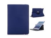 360 Degree Rotation Jean Fabric Wake Sleep Flip Stand Smart Cover with Card Slot for iPad Air Dark Blue