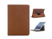360 Degree Rotation Jean Fabric Wake Sleep Flip Stand Smart Cover with Card Slot for iPad Air Brown