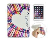 Fashion Colorful Drawing Printed Smile And Pencils Soft TPU Back Case Cover For iPad Mini 1 2 3