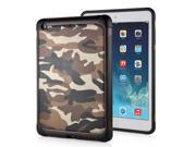 Stylish Camouflage Design Hybrid 2 In 1 TPU And PC Protective Back Case Cover For iPad Mini1 2 3 Brown