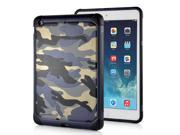 Stylish Camouflage Design Hybrid 2 In 1 TPU And PC Protective Back Case Cover For iPad Mini1 2 3 Blue