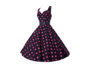 Grace Karin Women Fashion Halter Sleeveless Cotton Polka Dot Picnic Retro Pinup Vintage Dress