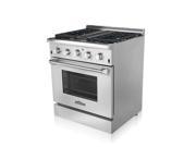 30 Inch Professional All Stainless Steel Gas Range