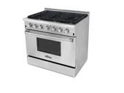 Thor Kitchen 36 Professional All Stainless Steel Gas Range