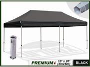 Eurmax Premium 10 x20 Market Stall Ez Up Canopy Pop Up Tent Black