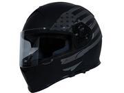 Torc T14 Mako Flag Full Face Motorcycle Helmet Flat Black Extra Small
