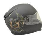 Torc T14 Wings Lucky 13 Mako Full Face Helmet Flat Black Medium