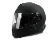 Torc T14B Mako Full Face Motorcycle Helmet with Blinc Mini Bluetooth Flat Black Medium