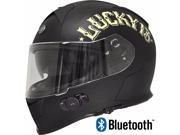 Torc T14B Full Face Mako WINGS Bluetooth Motorcycle Helmet Flat Black Large
