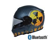 Torc T14B Bluetooth Integrated Mako Nuke Full Face Motorcycle Helmet Flat Grey Extra Small