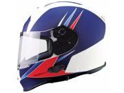 Torc T14B Blinc Bluetooth Motorcycle Helmet with Dark Blue Flat Red Martini Graphics Flat Grey Extra Large