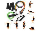 Resistance Bands 11pcs Home Exercise Workout Pilates Yoga Crossfit Fitness Tubes Gym