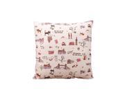 Linen Decorative Throw Pillow case Cushion Cover Little Daisy Design