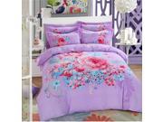 Winter Queen King Size Bed Quilt Duvet Sheet Cover 4PC Set Upscale Cotton Sanded simple but elegant