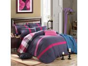 Winter Queen King Size Bed Quilt Duvet Sheet Cover 4PC Set Upscale Cotton Sanded simple but elegant