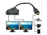 SIMUWU 2PCS 1080P HDMI Port Male to 2 Female 1 In 2 Out Splitter Cable Adapter Converter