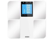 INSEN Precision Digital Body Fat Bathroom Scale with Large LCD displayer Smart Step on Technology Measures up to 7 Parameters Body Weight BMI Fat Water C
