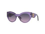 Versace VE4297 516090 Women s Transparent Purple Frame Purple Lens 54mm Sunglasses New In Box