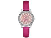 Guess Women s U0032L5 Pink Leather Strap With Analog Dial 35mm Watch New In Box