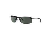 Ray Ban Sunglasses Size 63mm Polarized Made in Italy Black Frame Green Lens NIB