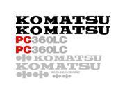 Komatsu PC 360LC Excavator Decal Set