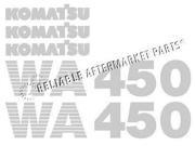 New Komatsu Wheel Loader WA450 Decal Set with 16 x 1 White Stripe