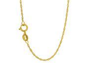 1.5mm 14K Yellow Gold Singapore Anklet