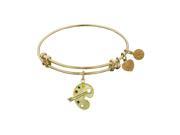 Angelica 18k Yellow Gold Over Brass Paint Palett Bangle Bracelet 7.25 Inches Adjustable