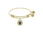 Angelica 18k Yellow Gold Over Brass 7.25 Inches Turtle Bangle Bracelet Adjustable