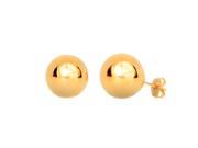 JewelStop 14k Real Yellow Gold 8 mm Ball Stud Earrings