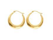 JewelStop 14k Yellow Gold 20mm X 3mm Round Hoop Earrings