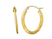JewelStop 14k Yellow Gold 20mm X 25mm Oval Hoop Earrings New