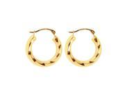 JewelStop 14k Yellow Gold 20mm X 17mm Round Hoop Earrings