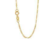 JewelStop 14k Solid Yellow Gold 1.9 mm Figaro Chain Necklace, Spring Ring Clasp - 24 JewelStop 14k Solid Yellow Gold 1.9 mm Figaro Chain Necklace, Spring Ring Clasp - 24