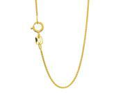 JewelStop 14k Solid Yellow Gold 0.6 mm Wheat Chain Necklace Spring Ring 16