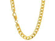 JewelStop 14k Solid Yellow Gold 6.7 mm Miami Cuban Curb Chain Lobster Claw Clasp 22