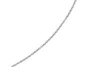 JewelStop 14k White Gold Textured Oval Link 3.5 mm Pendant Chain Lobster Claw Clasp 20