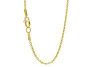 JewelStop 14k Semi Solid Yellow Gold 1.9 mm Forsantina Chain Necklace Lobster Claw Clasp 20