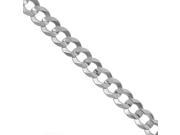 JewelStop 925 Sterling Silver 4.7 mm Diamond Cut Curb Chain Necklace Lobster Claw Clasp 24