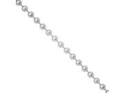 JewelStop 925 Sterling Silver Rhodium Plated 1.2 mm Bead Chain Necklace Lobster Claw Clasp 18