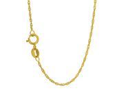JewelStop 10k Solid Yellow Gold 2.2 mm Singapore Chain Necklace Spring Ring Clasp 22