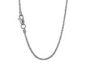 JewelStop 10k Solid White Gold 1.5 mm Sparkle Chain Necklace Lobster Claw Clasp 18
