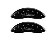 MGP Caliper Covers 35013SCADBK Cursive Cadillac Black Caliper Covers Engraved Front Rear Set of 4