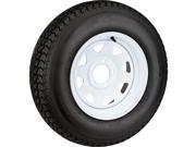 Americana Tires Wheels 3S639 Trailer Tire On White Rim 5 Lug On 5